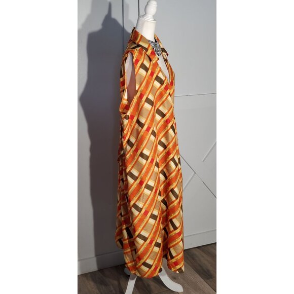 SELENE SPORT WRAP DRESS SLEEVELESS BROWN POLYESTER SIZE 3X - Picture 5 of 8